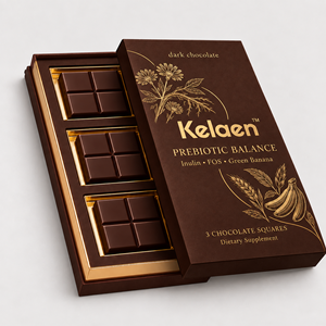Complément Alimentaire Prébiotique Équilibrant au Chocolat Botanique Chocolat Noir Banane Verte 3 Carrés - Product Image 5