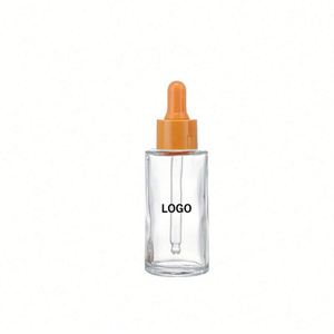 Factory Direct Custom Printed Glass <b>Dropper</b> <b>Bottle</b> Essential Oil Container with Plastic Head and Precision Screen Printing - Product Image 1