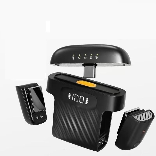 M8 Professional 2-in-1 Charging Case Mini Wireless Clip Microphone with Type C Connector Long Working 2.4G Smart Microphone