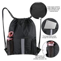 Sac à dos de plage grand format avec cordon de serrage et compartiment à chaussures, idéal pour la gym et le sport