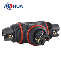 Adaptateur de raccordement de fils automobiles étanche IP68 de type T AOHUA avec contacts en laiton, boîtier en nylon, mâle et femelle