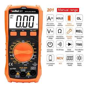 Multimètre numérique automatique VICTOR série 20, 6000 points, grand écran LCD, True RMS, 600V/20A AC/DC, température, étanche à la poussière, faible consommation - Product Image 2