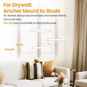 3 עץ פלדה תעשייתי עץ פלדה סוגריים נראים מדפים צפים עבור סלון מטבח חדר אמבטיה - Product Image 6