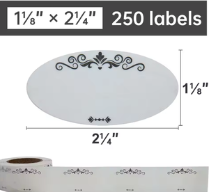 Oval Water-Soluble Dissolvable <b>Labels</b> BPA-Free No Residue Food Safe Storage <b>Labels</b> for Freezer & Microwave - Product Image 2