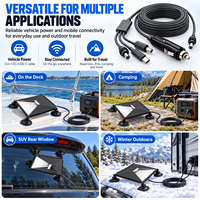 Accessoires Starlink Mini : Adaptateur secteur portable pour voyage et camping, câble compatible signal, support à ventouse Starlink Mini, étui de protection