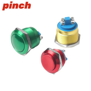 Interruptor de Botón Metálico de 12 mm y 16 mm, Cabeza Redonda, Terminal de Tornillo, Sin Bloqueo, Auto-Reinicio, Control Industrial - Product Image 3