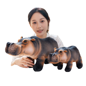 Dễ thương Hà Mã Đồ chơi sang trọng trẻ em Comforter PP bông điền rửa kỹ thuật Zoo món quà lưu niệm cho các thế hệ đến - Product Image 1