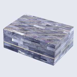 Joyero de madera con incrustaciones de hueso de calidad premium hecho a mano, almacenamiento de lujo para accesorios, cajas de pañuelos - Product Image 2