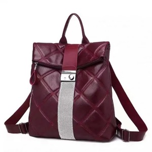 Muestra gratuita de mochila de cuero negra pequeña, linda y coreana de alta calidad para niñas y mujeres de escuelas de negocios. - Product Image 2