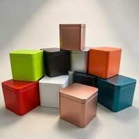 Boîtes à thé carrées vides en métal RTS 70*70*72mm, boîtes à bonbons en fer blanc pour mariage, 50g, écologiques et recyclables, pour l'emballage alimentaire