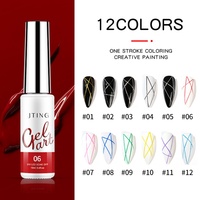 JTING Nouveau Design Kit de Gels Liner pour Nail Art 24/36/120 Couleurs, Gel de Traçage pour Ongles, Gel Peinture, OEM Marque Propre