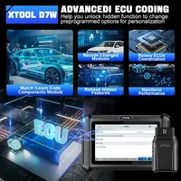 Pour XTOOL D7W, scanner automobile Bluetooth, outil de diagnostic de tous les systèmes, ABS, contrôle bidirectionnel, code ECU en ligne, analyse du moteur