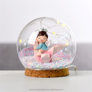 Mini lámpara Led con cubierta de cristal para decoración de habitación de bebé, luz blanca cálida con diseño de oso, para regalo, juguetes para niños - Product Image 1