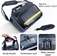 Sac de rangement ignifuge, écologique et durable pour documents importants, grand format, 20 poches, avec fermeture éclair sécurisée