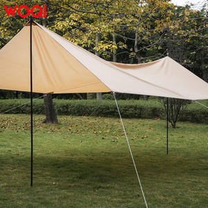 WOQI portátil Picnic Shadow gran lona refugio tienda <span class=keywords><strong>para</strong></span> acampar al aire libre y Playa Rainfly lluvia lona con accesorio poste mosca hoja - Product Image 5