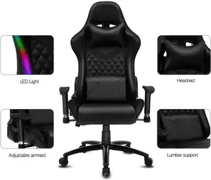 New RGB Light Gorgeous High Quality Gaming Chair Customizable Lift Rotate Household Wholesale