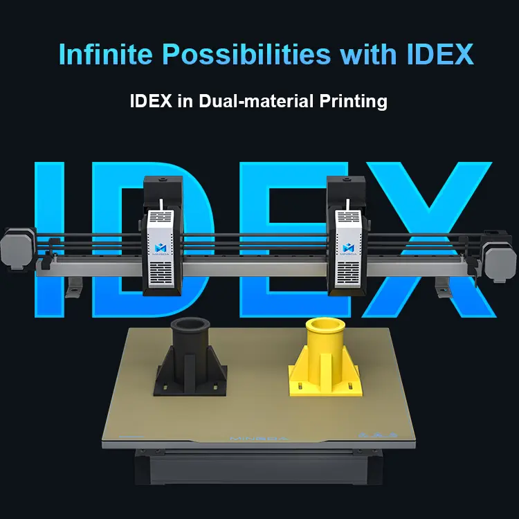 MD-400D Special offer high speed 500mm/s idex dual professional industrial 3d printer printing machine insoles 3d Imprimante