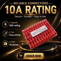 Connecteur de fil en plastique noir IGERCN, matériau PA, haute qualité, bornier en U 10A, 12 voies, distribution d'alimentation, connexion à vis