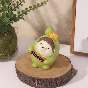 Simpatico <span class=keywords><strong>Riccio</strong></span> in Costume da Cactus, Statuetta in Resina, Decorazione da Scrivania a Forma di Cartone Animato, Ornamento per Casa e Ufficio, Idea Regalo - Product Image 4