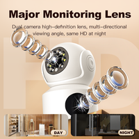 Nouvelle caméra réseau IP 1080P 360 rotation cyclique caméra PTZ à double objectif de sécurité extérieure CCTV