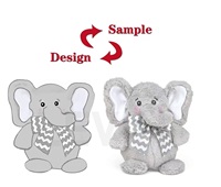 Jouet en peluche personnalisé CE ASTM, Design créatif, éléphant en peluche, Animal en peluche personnalisé