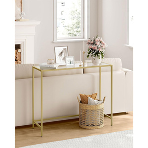 Vàng Hẹp Giao Diện Điều Khiển Bảng Tempered Glass Sofa Nhỏ Bên Bảng Hiện Đại Lối Vào Bảng Cho Lối Vào Phòng Khách Hành Lang Phòng Ngủ - Product Image 3