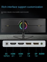 Moniteur Incurvé LCD de Jeu PC Ultra Large 49 Pouces 5K 5120*1440 HDR400 Réglable 120HZ 165HZ 240HZ 1ms 100% sRGB