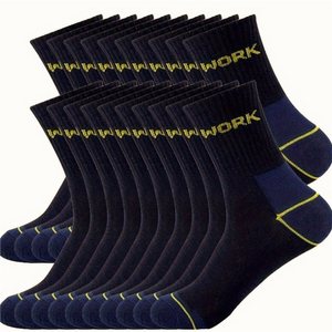 Work Ankle <b>Socks</b> Men Dark Gray Sweat Absorbent Casual Daily Wear 12 Pairs - Product Image 4