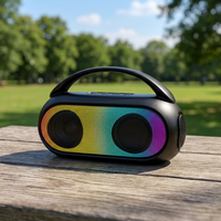 Haut-parleur Bluetooth portable sans fil avec éclairage LED RGB, mini subwoofer 8W, lecteur audio, lecteur de musique, alimentation par batterie