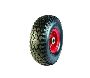 Pneumatic wheel 10 inch 3.50-4 Stud Tyre 3/4in Bore