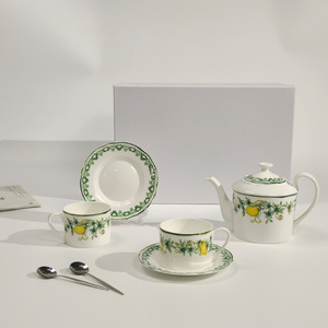 Low Price Promotion European Lemon Pattern Bone China Tea <b>Set</b> - Product Image 3