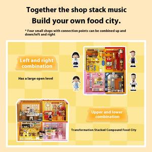 Chibi Maruko-Chan Chibi Maruko-Chan <span class=keywords><strong>maison</strong></span> empilable blocs de construction vue sur la rue <span class=keywords><strong>maison</strong></span> de jeu boutique assemblé jouets filles enfants - Product Image 5