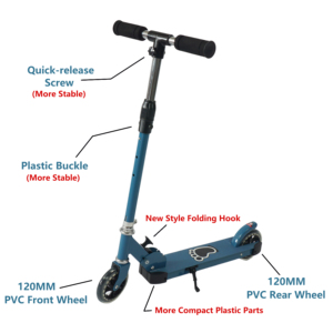 Trottinette à pousser pour enfants avec guidon réglable, pliable et <span class=keywords><strong>portable</strong></span>, pour les loisirs en plein air, avec un nouveau style de crochet de pliage pour enfants - Product Image 2