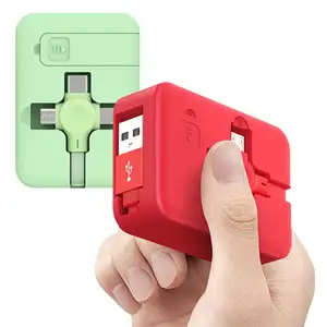 Suporte usb tipo c 2 em 1 para celular, cabo micro usb retrátil para carregamento rápido de smartphones