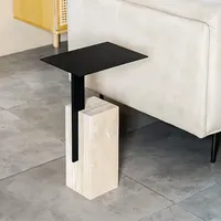 Table basse de style nordique en travertin beige naturel, style crème, pour la maison, le salon, meubles