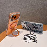 Coque de téléphone CaseRich de luxe en TPU+PC, style Ins, avec anneau magnétique pour objectif, IMD, antichoc, pour 17/16/15/14/13 Pro Max