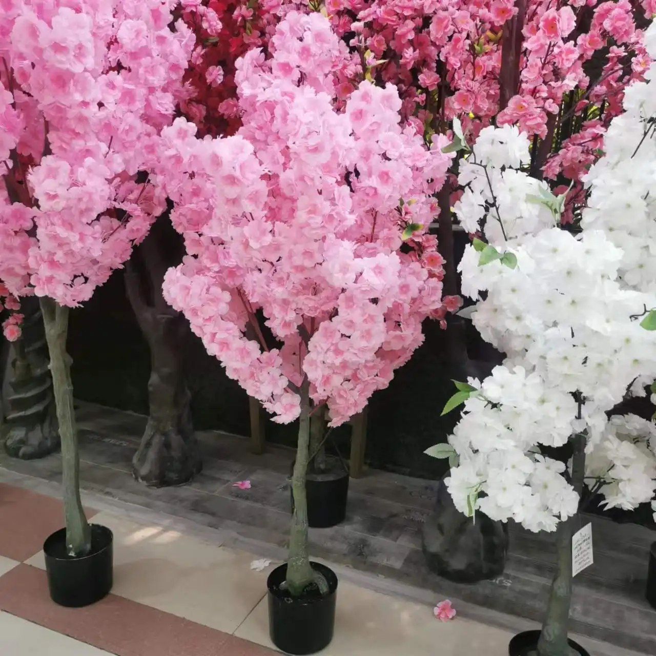 Indoor Seiden blumen blüten baum Künstlicher Kirschblüten-Sakura-Baum
