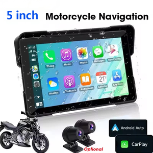 <span class=keywords><strong>GPS</strong></span> de navigation pour <span class=keywords><strong>moto</strong></span> 5 pouces, filaire, Carplay & Android Auto, écran étanche IPX7 1920x1080, double pour <span class=keywords><strong>moto</strong></span> 5.0, garantie 1 an - Product Image 2