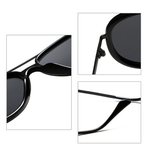 Lunettes de soleil polarisées de pilote rétro à grande monture en métal UV400 pour hommes et femmes, personnalisables avec logo - Product Image 6