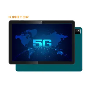 Kingtop Tablet Android FHD 10 inci 5G, Tablet PC RAM 6GB ROM 128GB MTK6833 5G SIM 5G WiFi