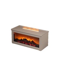 Nordic Home Nouvelle machine d'aromathérapie à flamme en plastique de simulateur de cheminée de bureau alimentée par USB pour l'humidification domestique