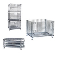 Panier en treillis métallique pliable, gain de place, électrozingué, pour l'organisation d'atelier, directement de l'usine OEM ODM