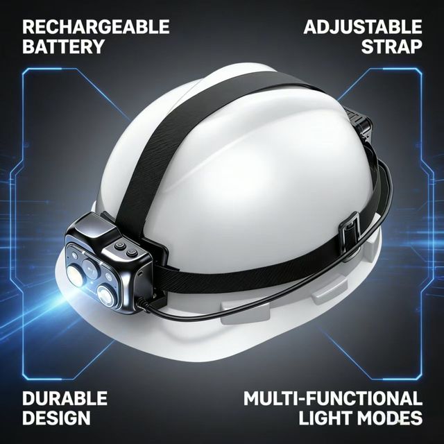4G AI Smart Helmet Camera 2K GPS WiFi PTT Two-Way Audio SOS Hard Hat Camera for Mining and Construction Safety
