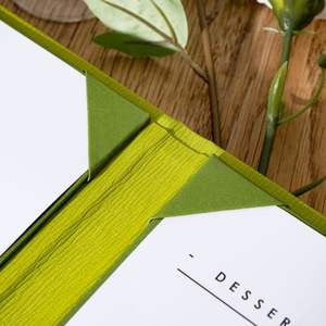 Envío Rápido, Cubierta de Menú de Cuero Personalizada, Menú de 3 Vistas, Folleto de Menú con Solapa, Menú de Comida con Esquinas Fijas y Elegantes - Product Image 3