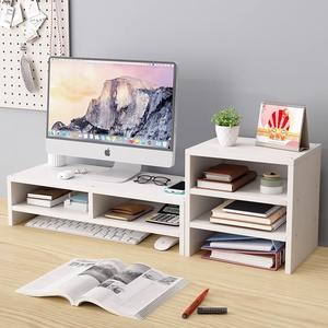 Support d'écran d'ordinateur Lida, ensemble de bureau en panneaux de style américain avec étagères de rangement pour poste de travail de bureau - Product Image 2