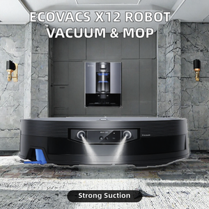 Robot de nettoyage X12 tout-en-un pour balayage et lavage, navigation LDS, filtration, vidage automatique des débris, pour usage intérieur et extérieur - Product Image 3