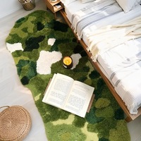 FIGOO-Easy Clean Handgefertigter Tufting-Teppich Weicher Polyester-Teppich Rutschfester Luxus-Bodenteppich für Wohnzimmer