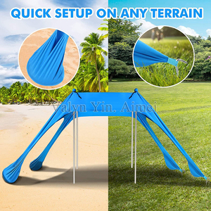 Tienda de playa <span class=keywords><strong>Camping</strong></span> Sun Shelter UPF50 + Toldo de playa de sombra al aire libre para viajes de campamento Pesca Patio trasero Diversión o Picnics - Product Image 4