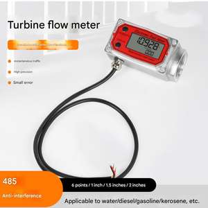 Medidor de flujo de turbina de puerto serie Modbus 485, Sensor de medición de líquido de agua de queroseno de metanol de gasolina diésel antiinterferencias - Product Image 5