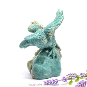 Tượng Thạch Anh Tự Nhiên Chạm Khắc Bằng Tay Tuyệt Vời Động Vật Đại Bàng Pha Lê Amazonite Đại Bàng Ca-ri-bê Để Trang Trí - Product Image 6